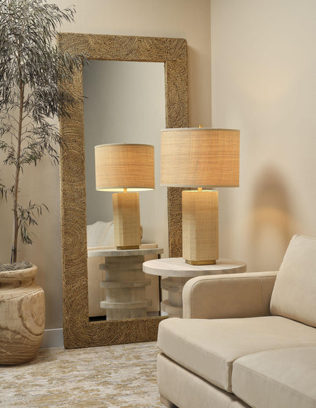 Jamie Young Utopia Raffia Table Lamp with Raffia Shade