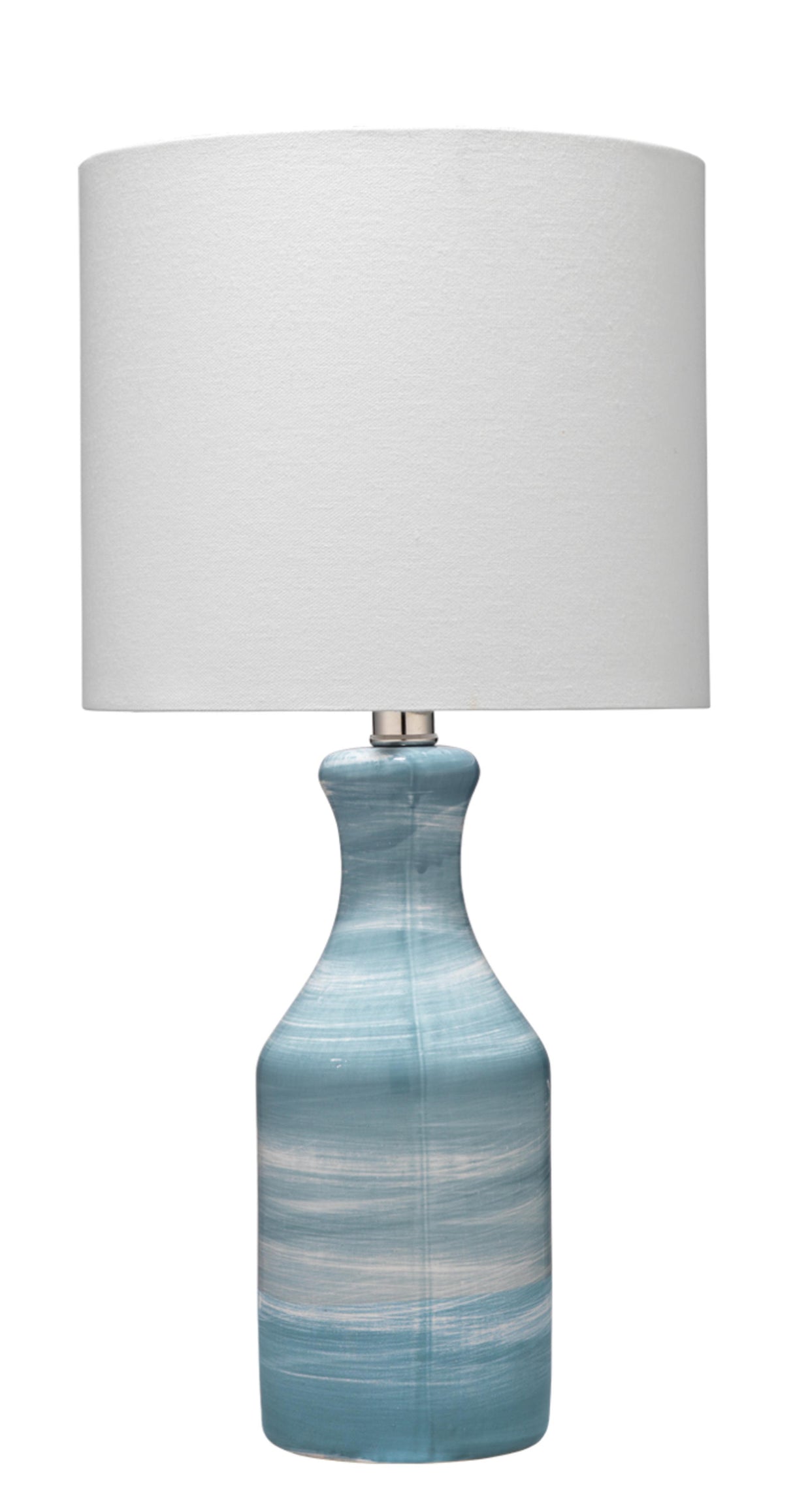 Jamie Young Bungalow Ceramic Table Lamp with Linen Shade, Blue