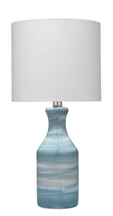 Jamie Young Bungalow Ceramic Table Lamp with Linen Shade, Blue