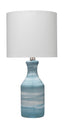 Jamie Young Bungalow Ceramic Table Lamp with Linen Shade, Blue