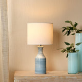 Jamie Young Bungalow Ceramic Table Lamp with Linen Shade, Blue