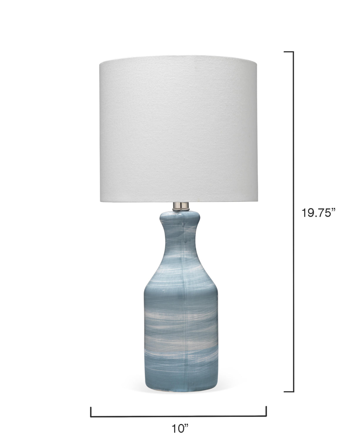 Jamie Young Bungalow Ceramic Table Lamp with Linen Shade, Blue