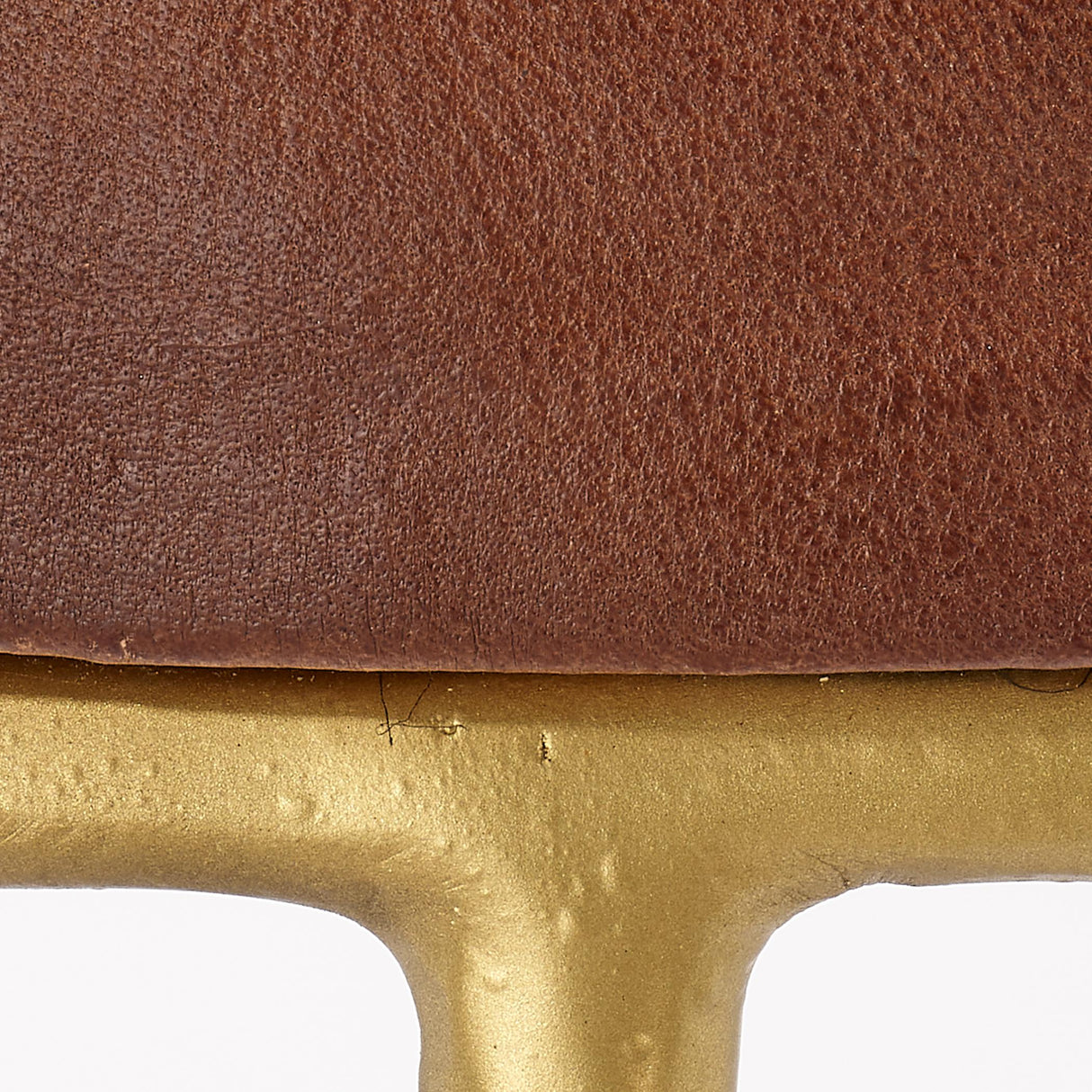 Jamie Young Henry Round Leather Bar Stool, Brown