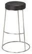 Jamie Young Henry Round Leather Bar Stool, Charcoal