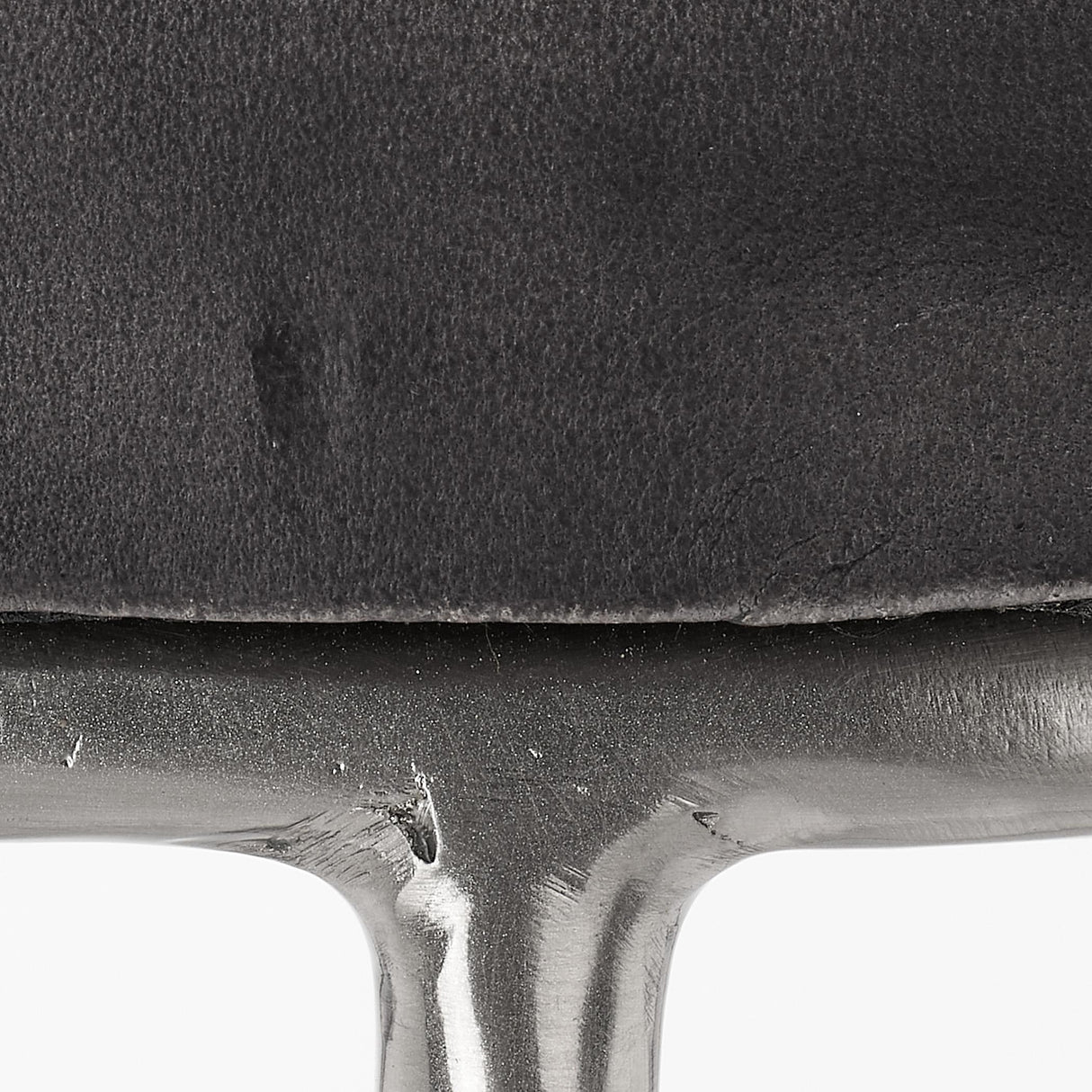 Jamie Young Henry Round Leather Bar Stool, Charcoal