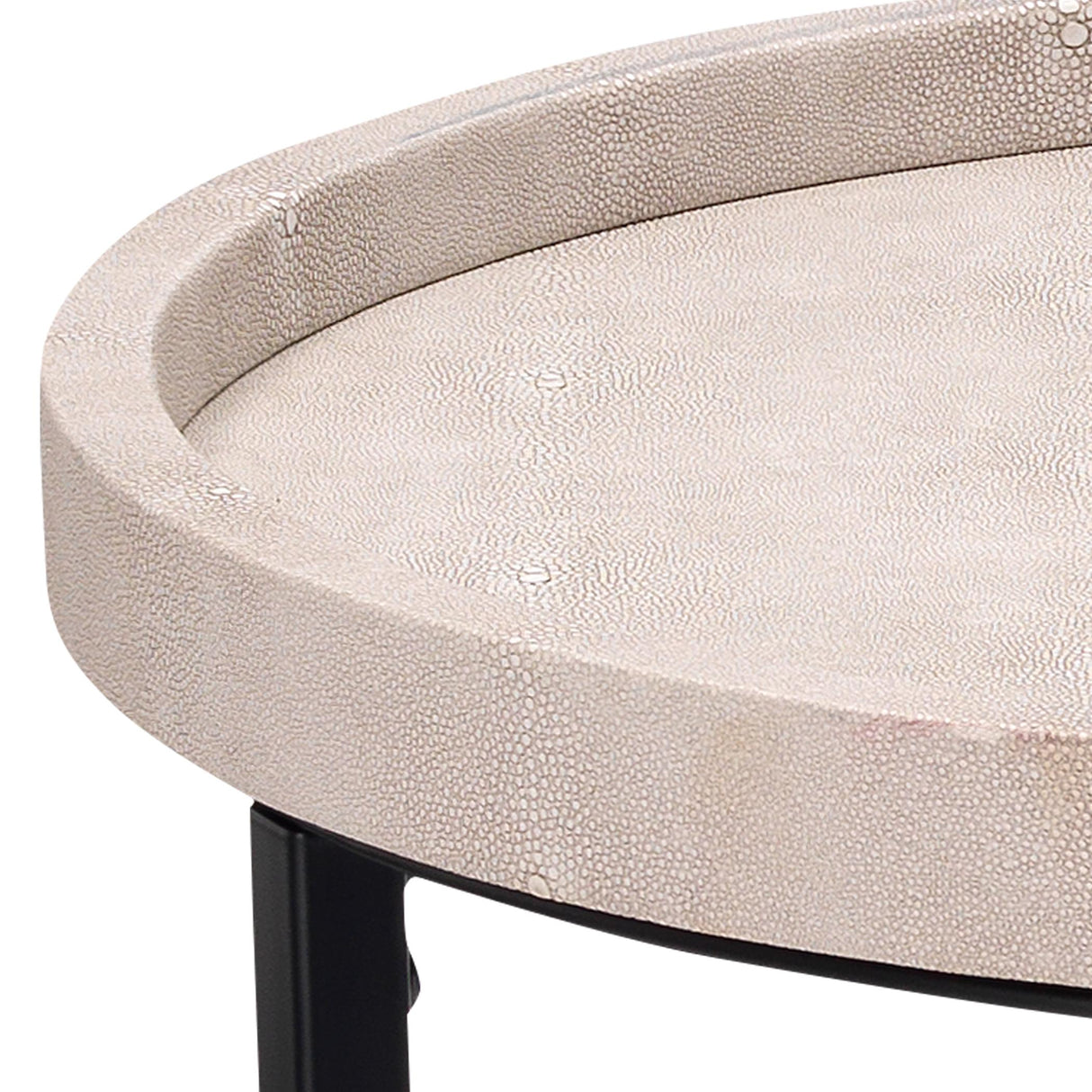 Jamie Young Maddox Faux Shagreen Nesting Tables (Set of 3), Cream