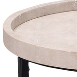 Jamie Young Maddox Faux Shagreen Nesting Tables (Set of 3), Cream