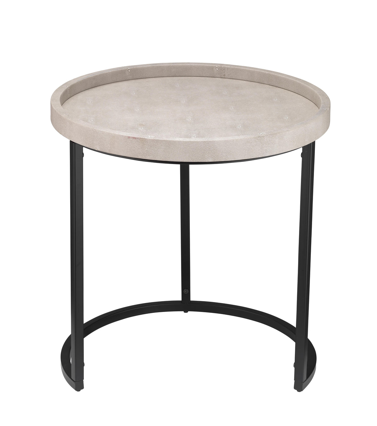 Jamie Young Maddox Faux Shagreen Nesting Tables (Set of 3), Cream