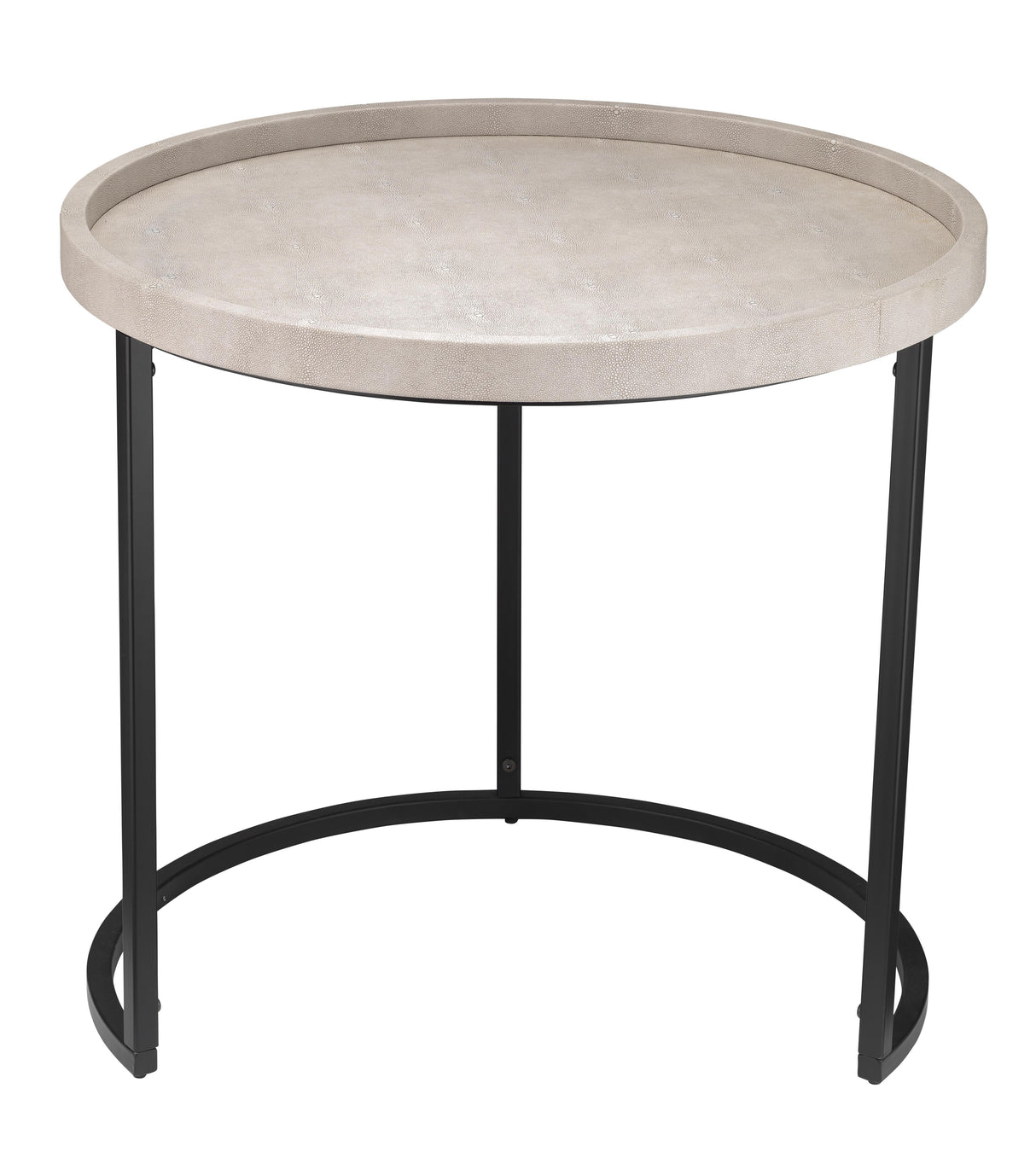 Jamie Young Maddox Faux Shagreen Nesting Tables (Set of 3), Cream