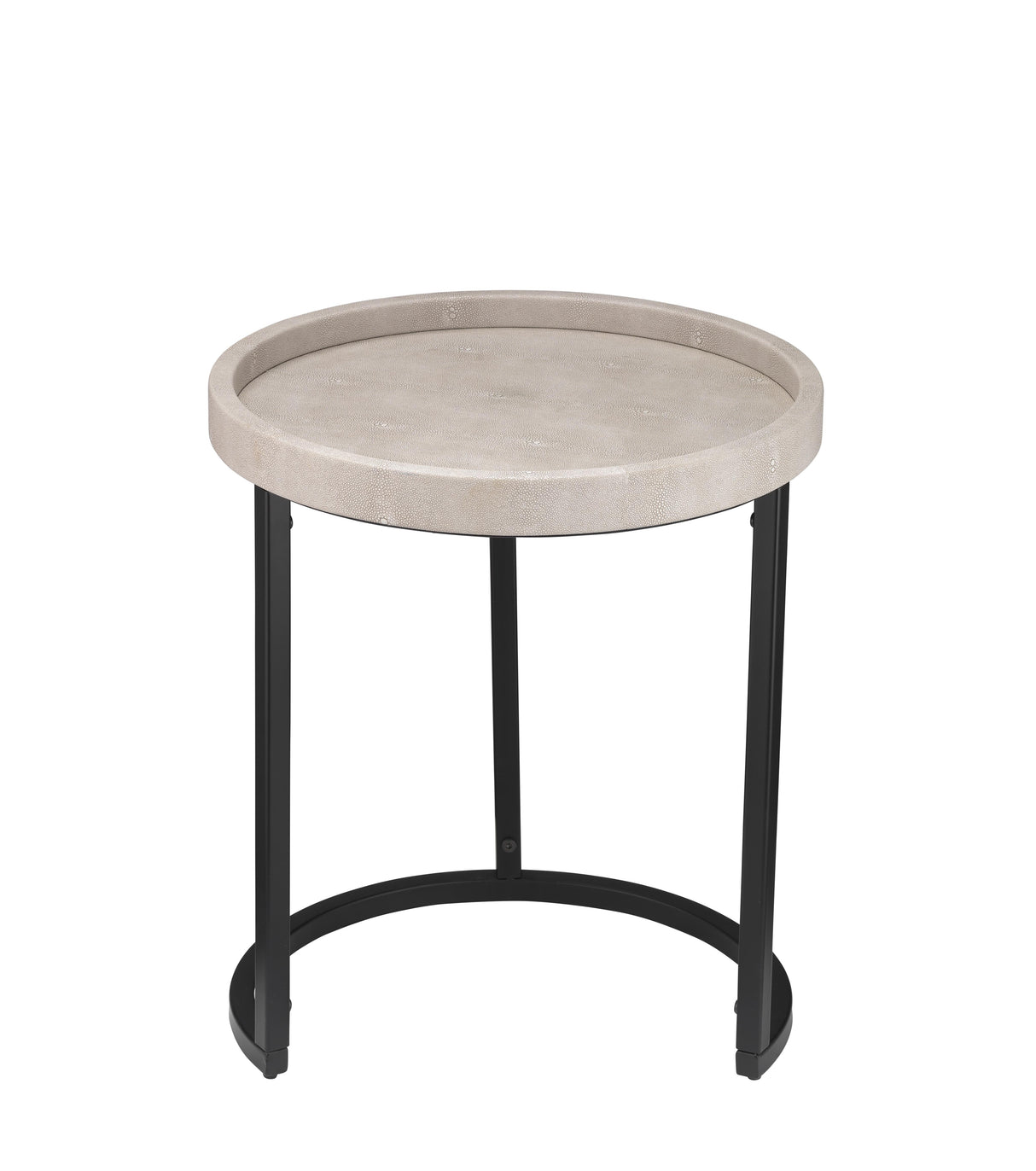 Jamie Young Maddox Faux Shagreen Nesting Tables (Set of 3), Cream