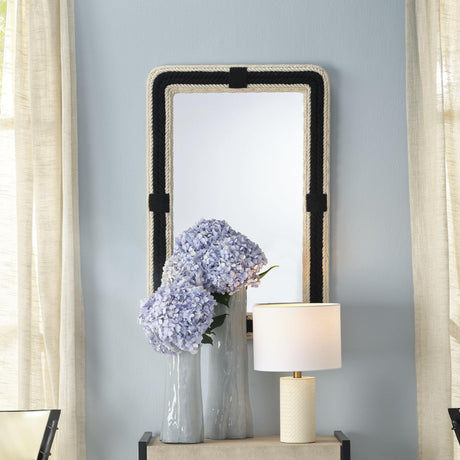 Jamie Young Contrast Jute Rectangle Mirror