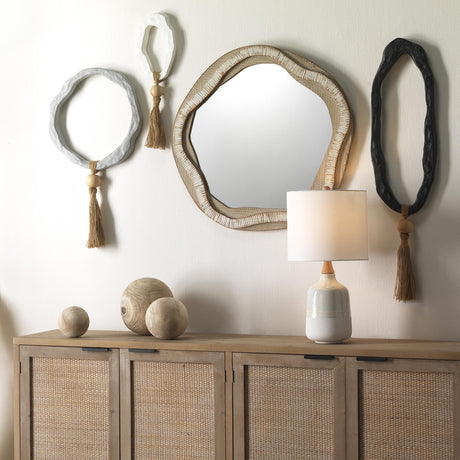 Jamie Young River Organic Rattan Mirror