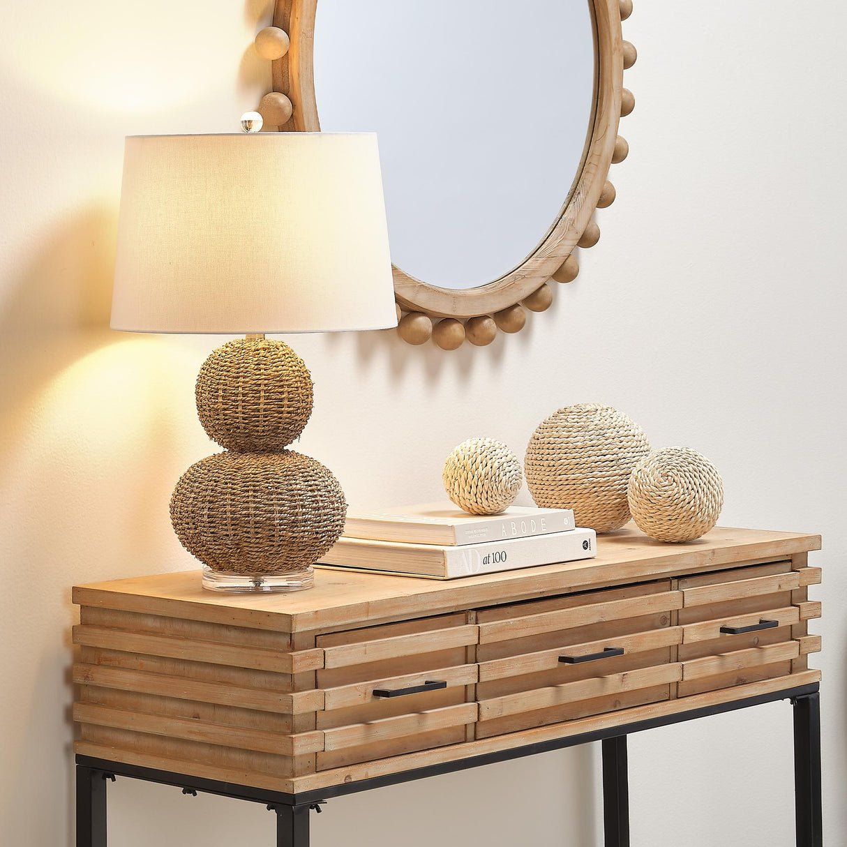 Jamie Young Sebastian Seagrass Table Lamp