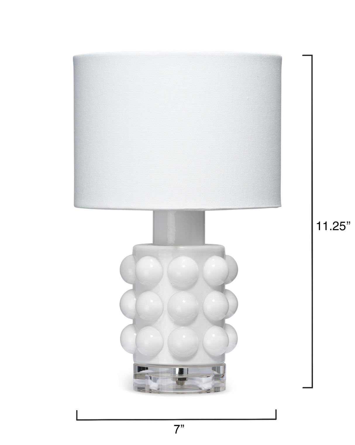 Jamie Young Seltzer Blown Glass Table Lamp, White