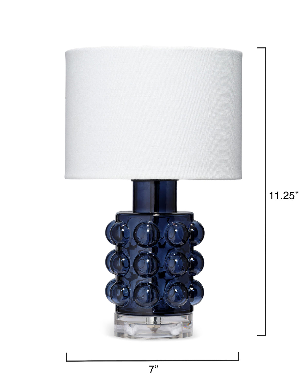 Jamie Young Seltzer Blown Glass Table Lamp, Blue