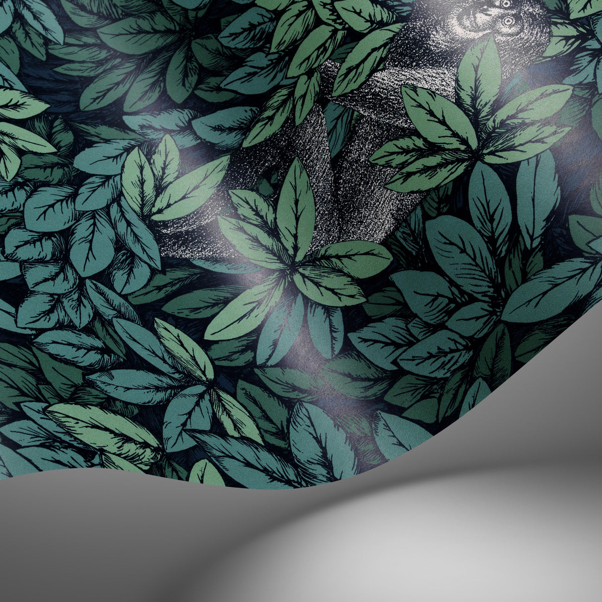 Cole & Son FOGLIE E SCIMMIE VIRIDIAN Wallpaper