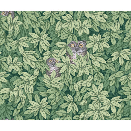 Cole & Son FOGLIE E CIVETTE GREEN Wallpaper