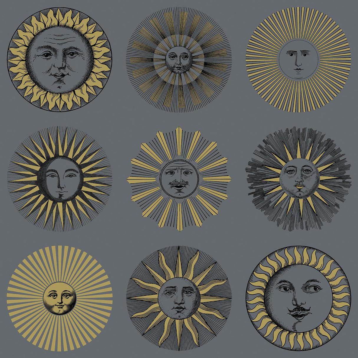 Cole & Son SOLI MIDNIGHT & SOFT GOLD Wallpaper