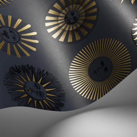 Cole & Son SOLI MIDNIGHT & SOFT GOLD Wallpaper