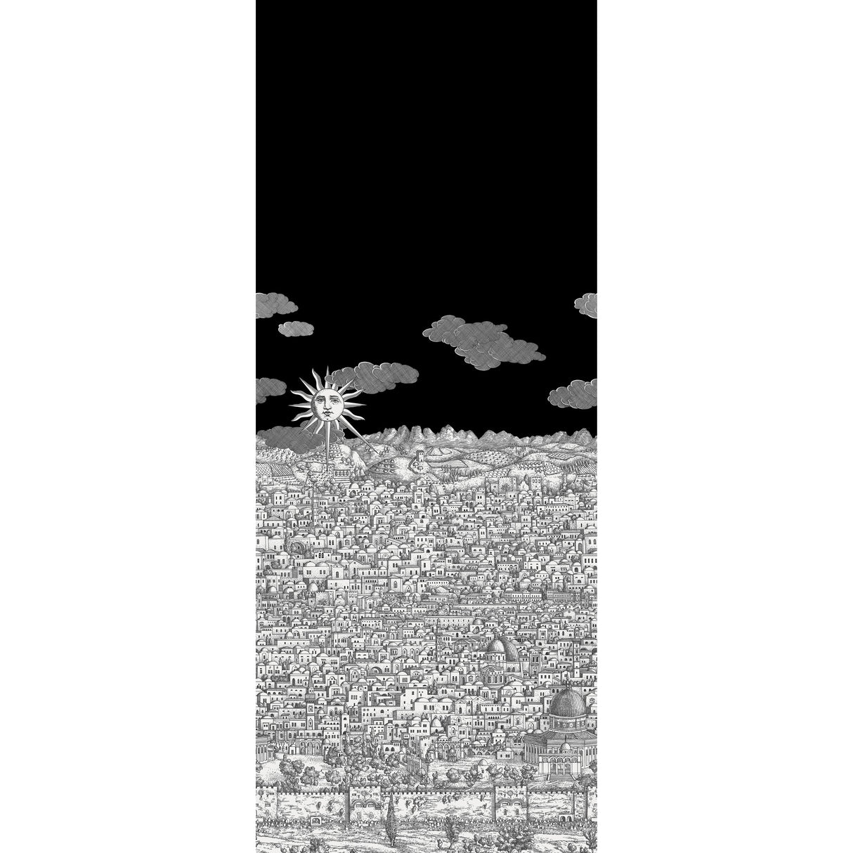Cole & Son VISTA MEDITERRANEA CHARCOAL Wallpaper