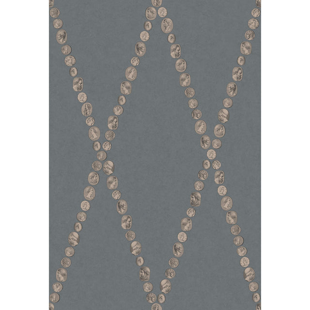 Cole & Son CAMMEI SLATE & ROSE GOLD Wallpaper