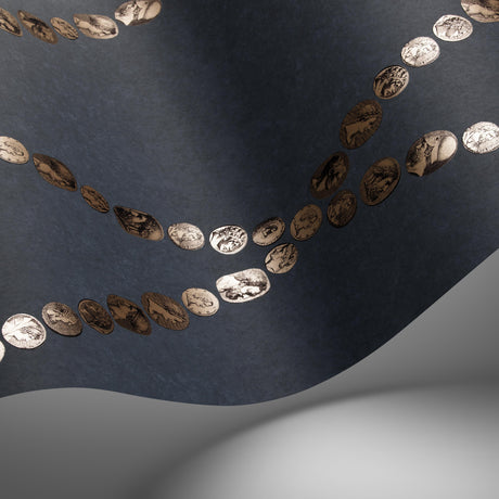 Cole & Son CAMMEI SLATE & ROSE GOLD Wallpaper