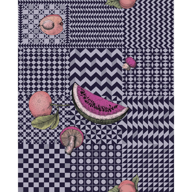 Cole & Son FRUTTA E GEOMETRICO INK Wallpaper