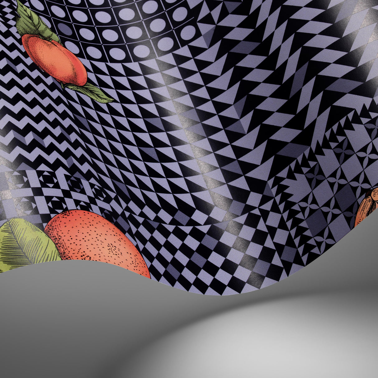 Cole & Son FRUTTA E GEOMETRICO INK Wallpaper