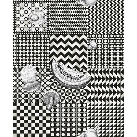 Cole & Son FRUTTA E GEOMETRICO BLACK Wallpaper