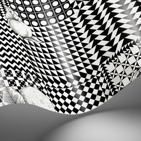 Cole & Son FRUTTA E GEOMETRICO BLACK Wallpaper