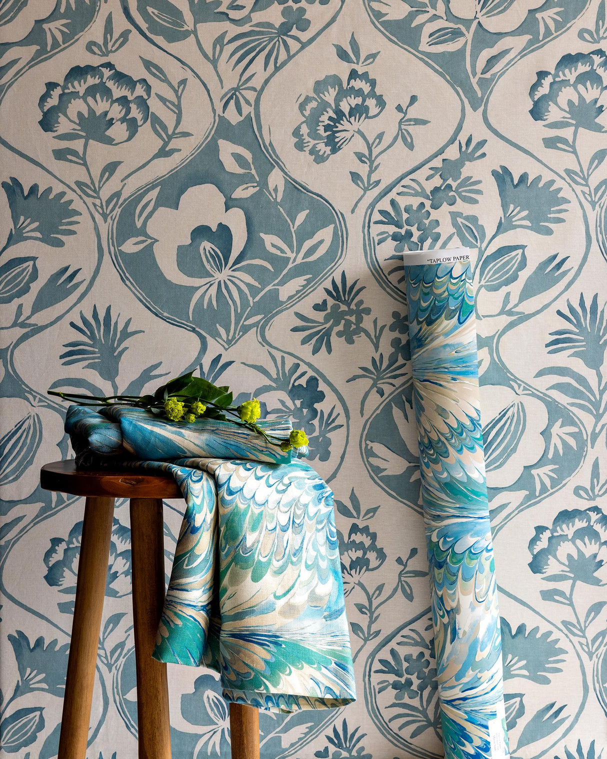 Lee Jofa CALATHEA PRINT AQUA Fabric