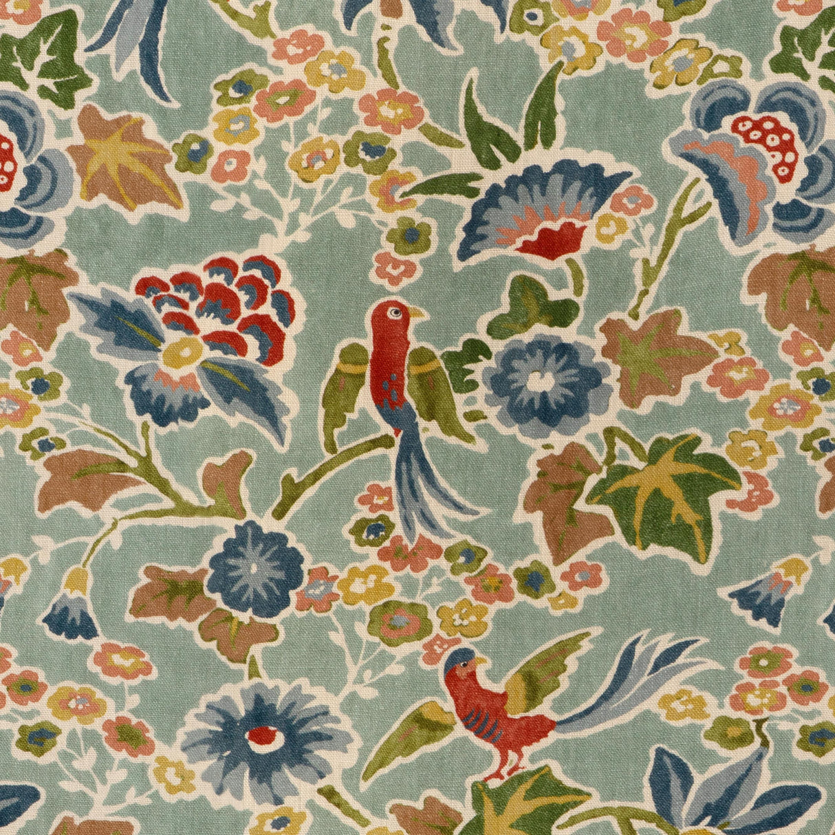 Lee Jofa POSY PRINT AQUA/IVY Fabric