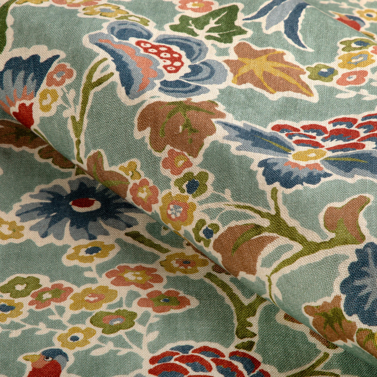 Lee Jofa POSY PRINT AQUA/IVY Fabric