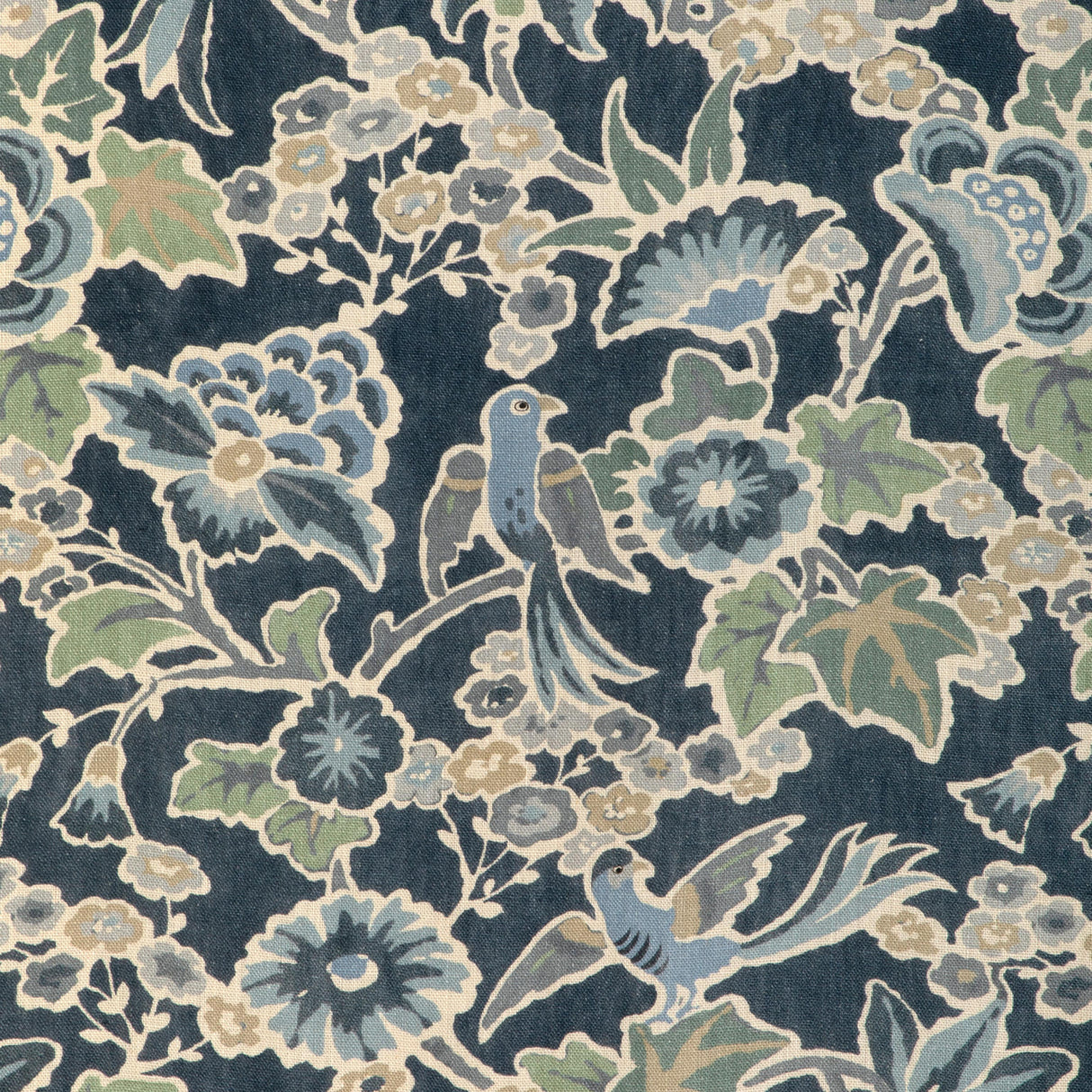 Lee Jofa POSY PRINT DENIM/SLATE Fabric