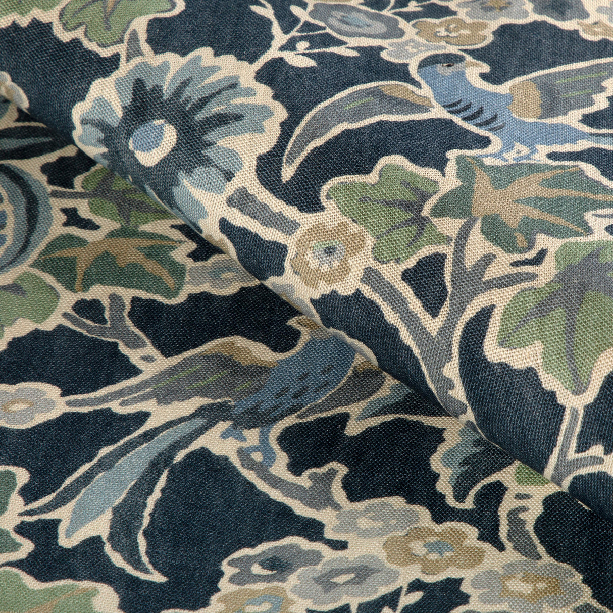 Lee Jofa POSY PRINT DENIM/SLATE Fabric