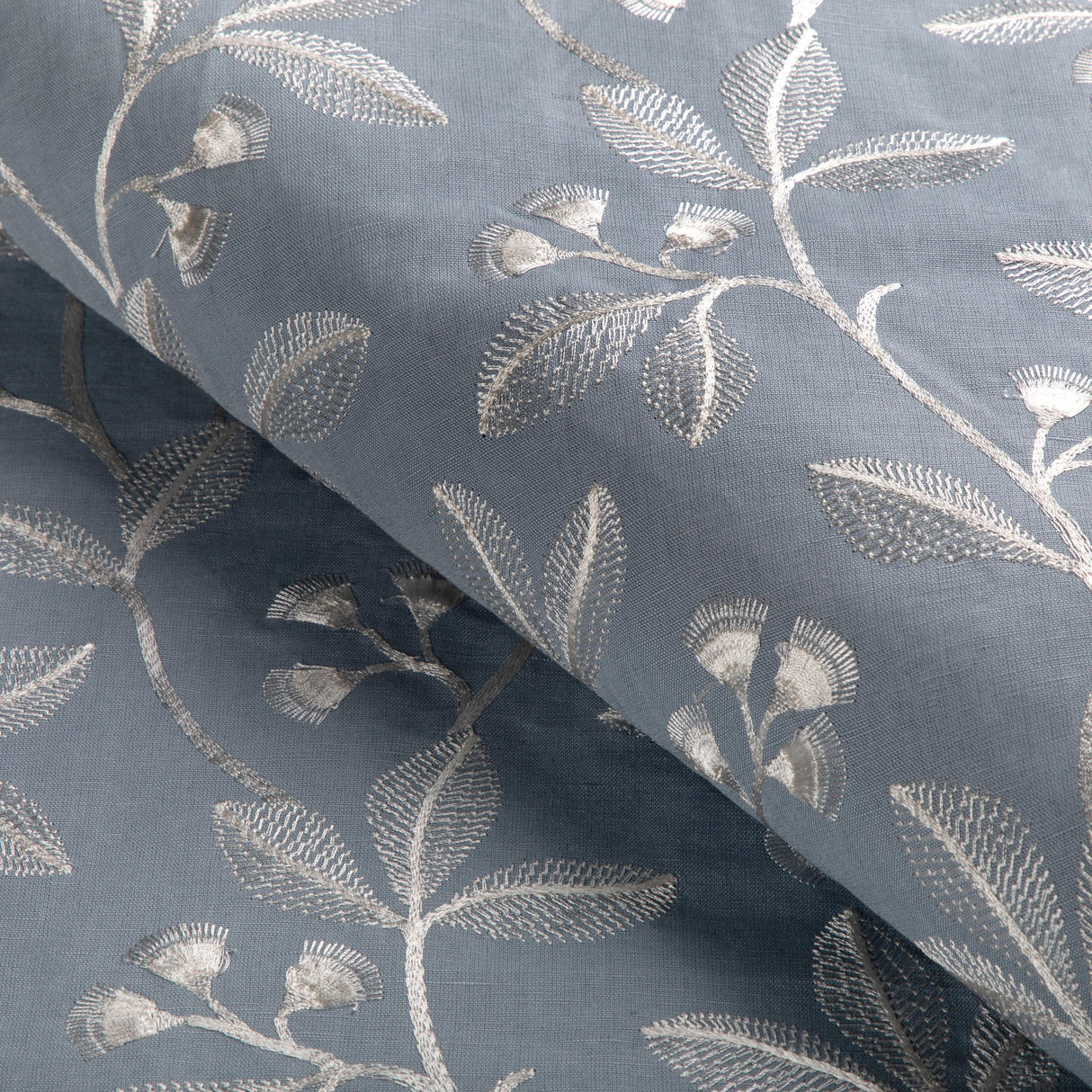 Lee Jofa IRIS EMBROIDERY BLUE Drapery Fabric