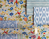 Lee Jofa IRIS EMBROIDERY BLUE Drapery Fabric