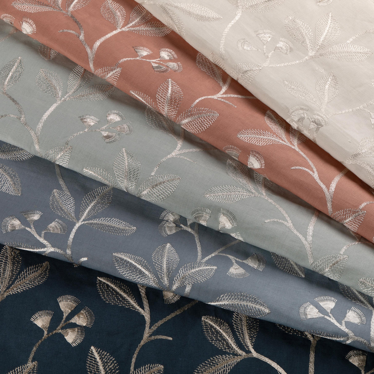 Lee Jofa IRIS EMBROIDERY BLUE Drapery Fabric