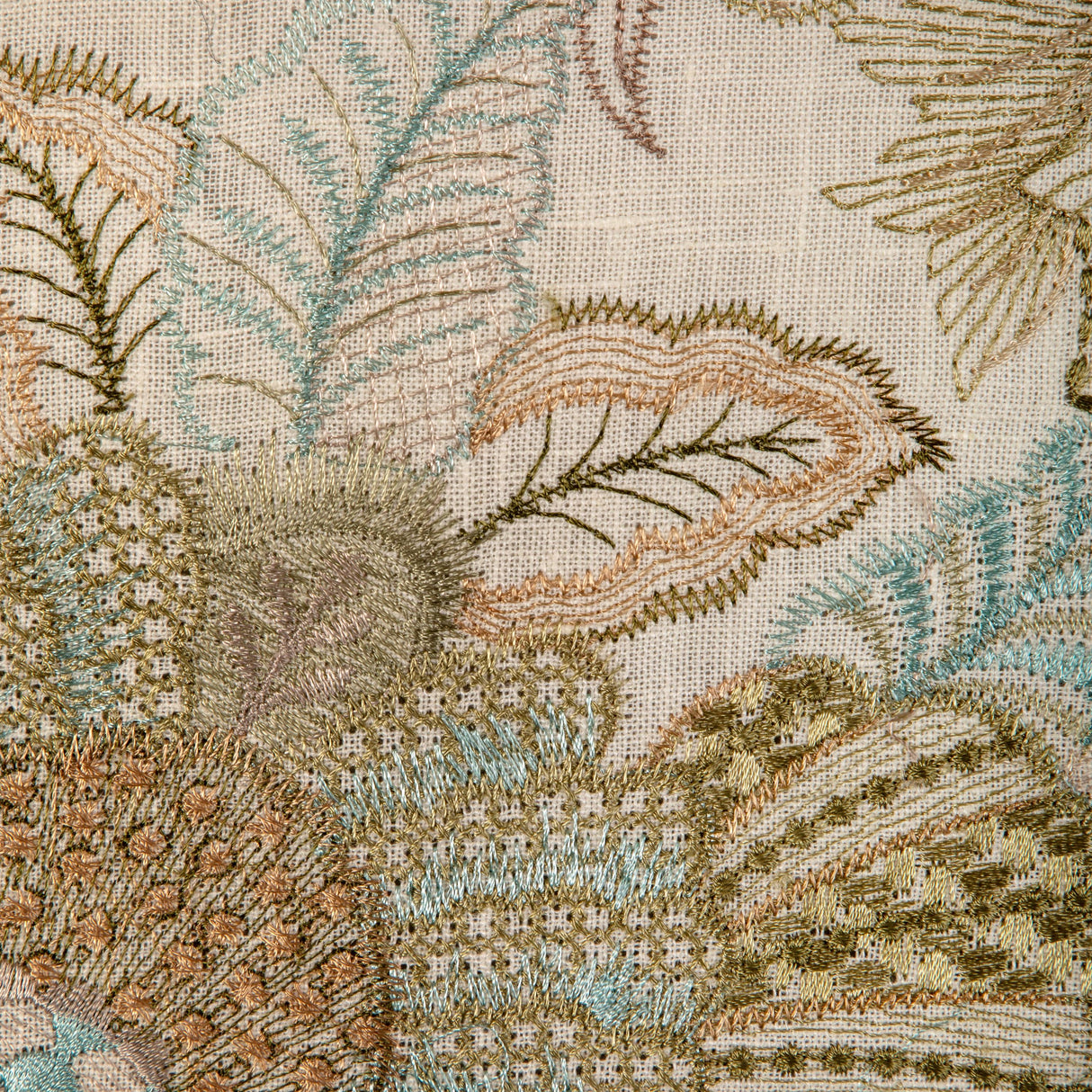 Lee Jofa EDEN EMB SAGE/STONE Drapery Fabric