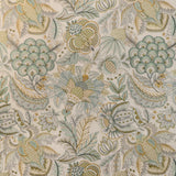 Lee Jofa EDEN EMB AQUA/GOLD Drapery Fabric