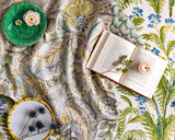 Lee Jofa EDEN EMB AQUA/GOLD Drapery Fabric