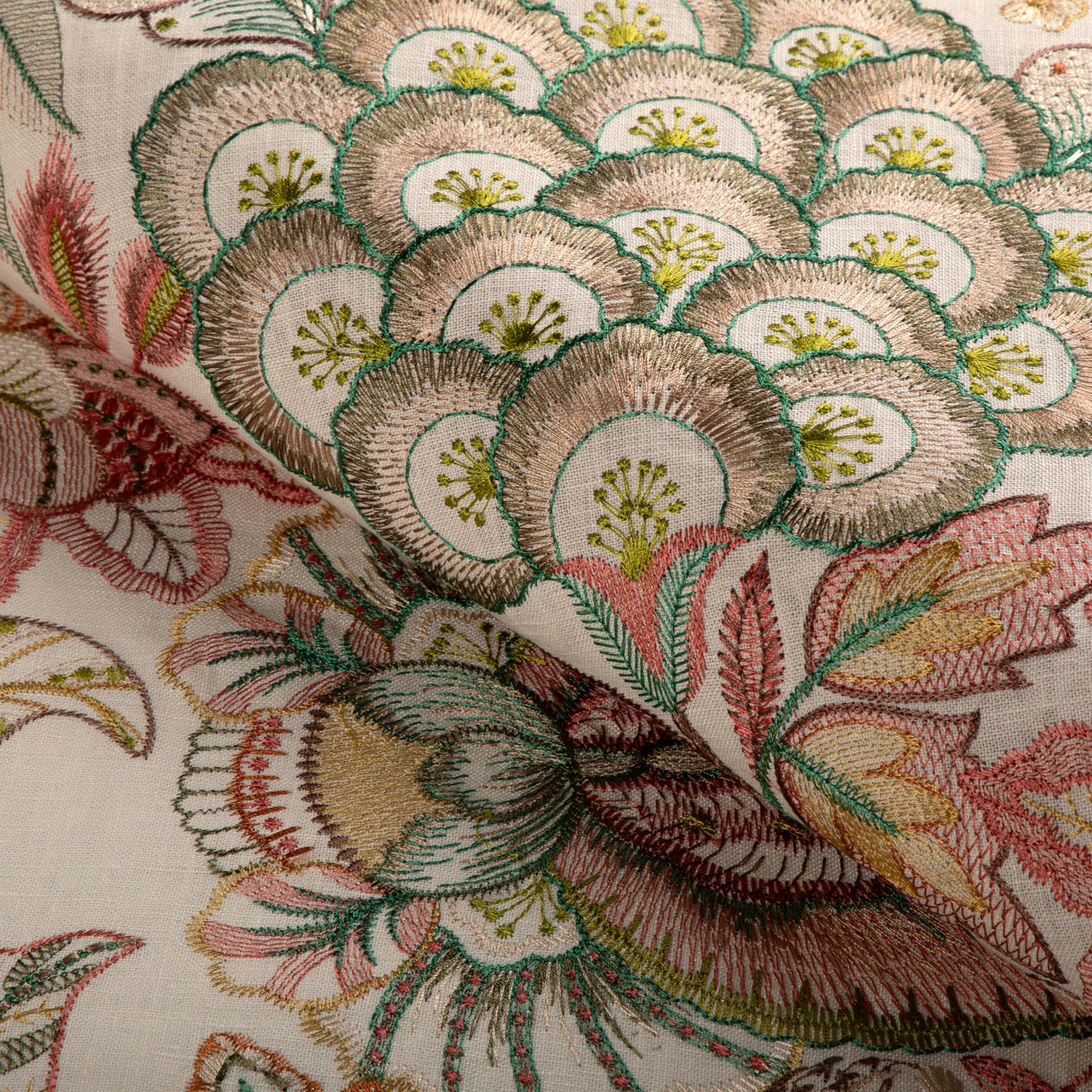 Lee Jofa EDEN EMB PINK/MULTI Drapery Fabric