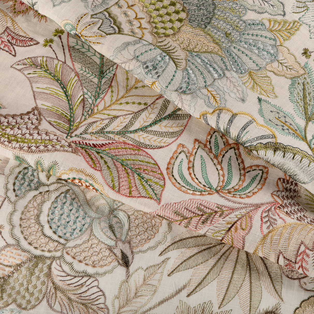 Lee Jofa EDEN EMB PINK/MULTI Drapery Fabric