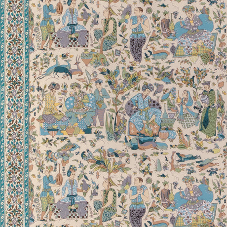 Brunschwig & Fils SHALIMAR PRINT AQUA/LEAF Drapery Fabric