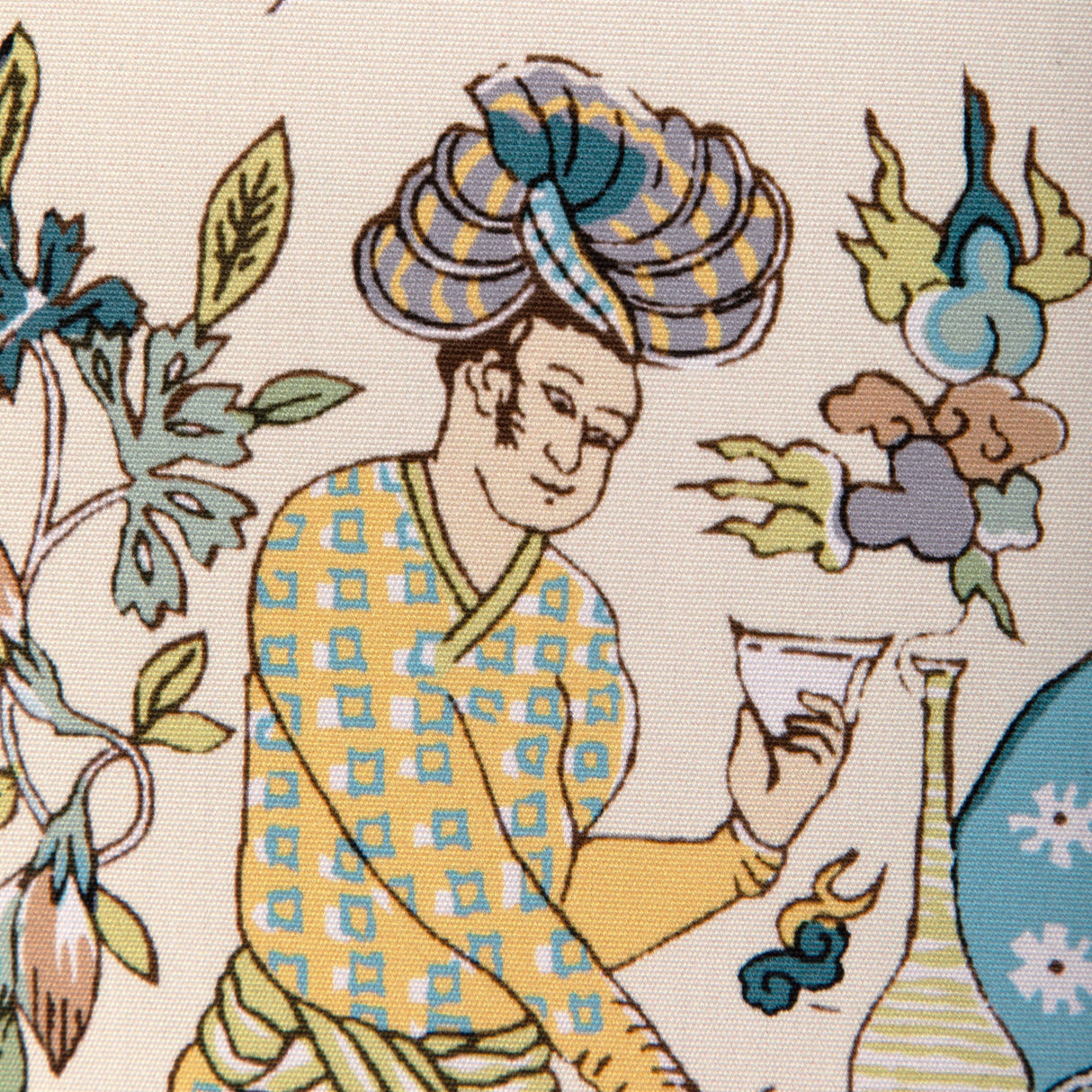 Brunschwig & Fils SHALIMAR PRINT AQUA/LEAF Drapery Fabric