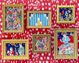 Brunschwig & Fils SHALIMAR PRINT NAVY/RED Drapery Fabric