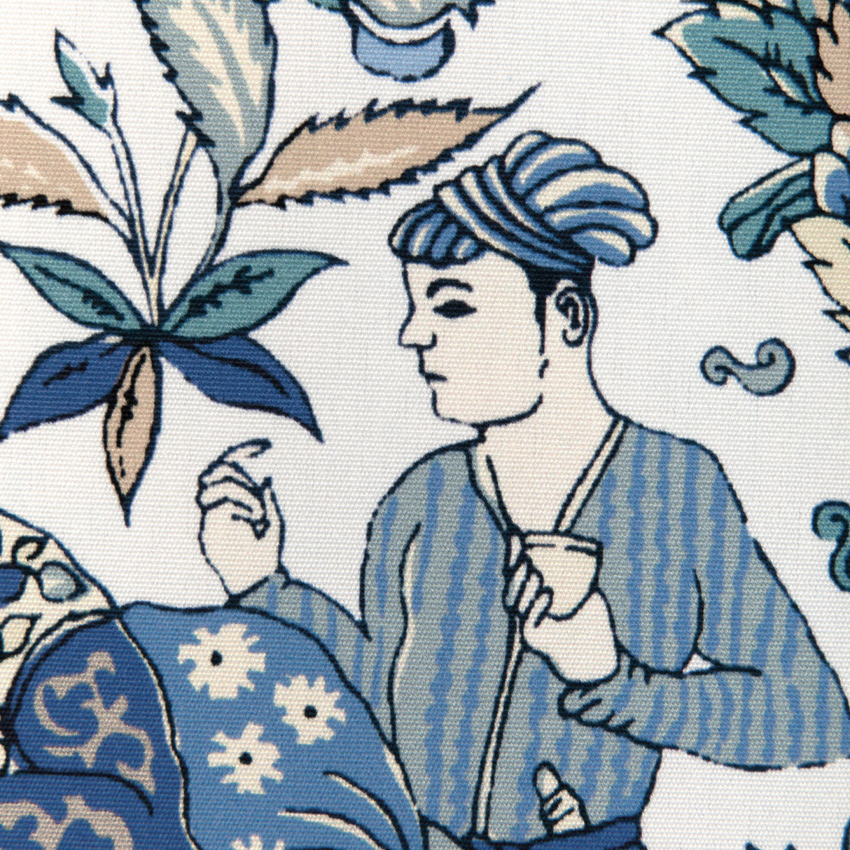 Brunschwig & Fils SHALIMAR PRINT BLUE/SAND Drapery Fabric