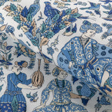 Brunschwig & Fils SHALIMAR PRINT BLUE/SAND Drapery Fabric