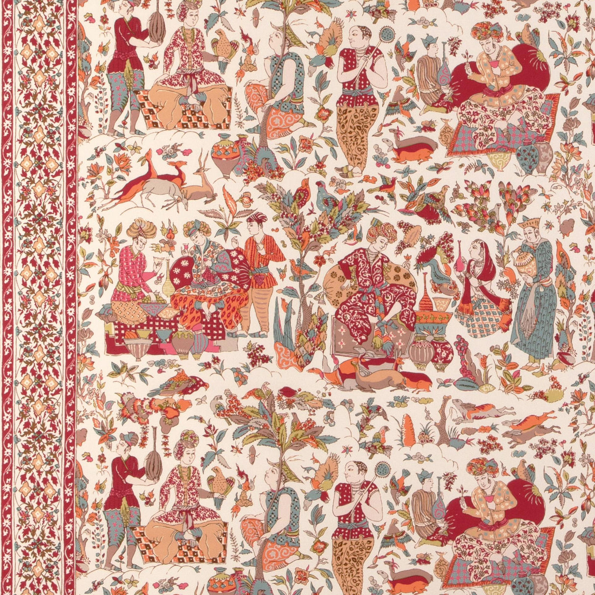 Brunschwig & Fils SHALIMAR PRINT BERRY/SAND Drapery Fabric