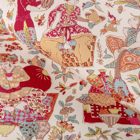 Brunschwig & Fils SHALIMAR PRINT BERRY/SAND Drapery Fabric